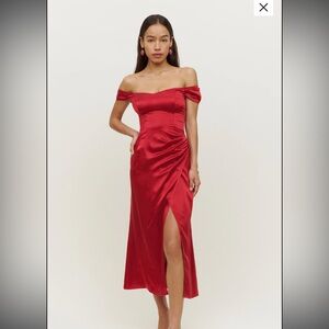 Reformation silk red dress, size US6